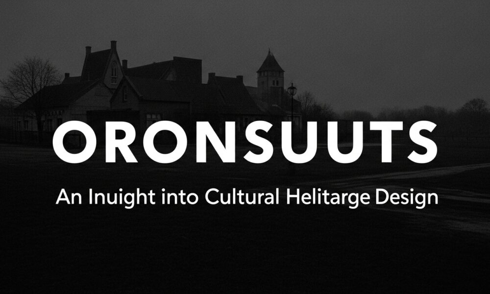Oronsuuts: An Insight into Cultural Heritage and Design