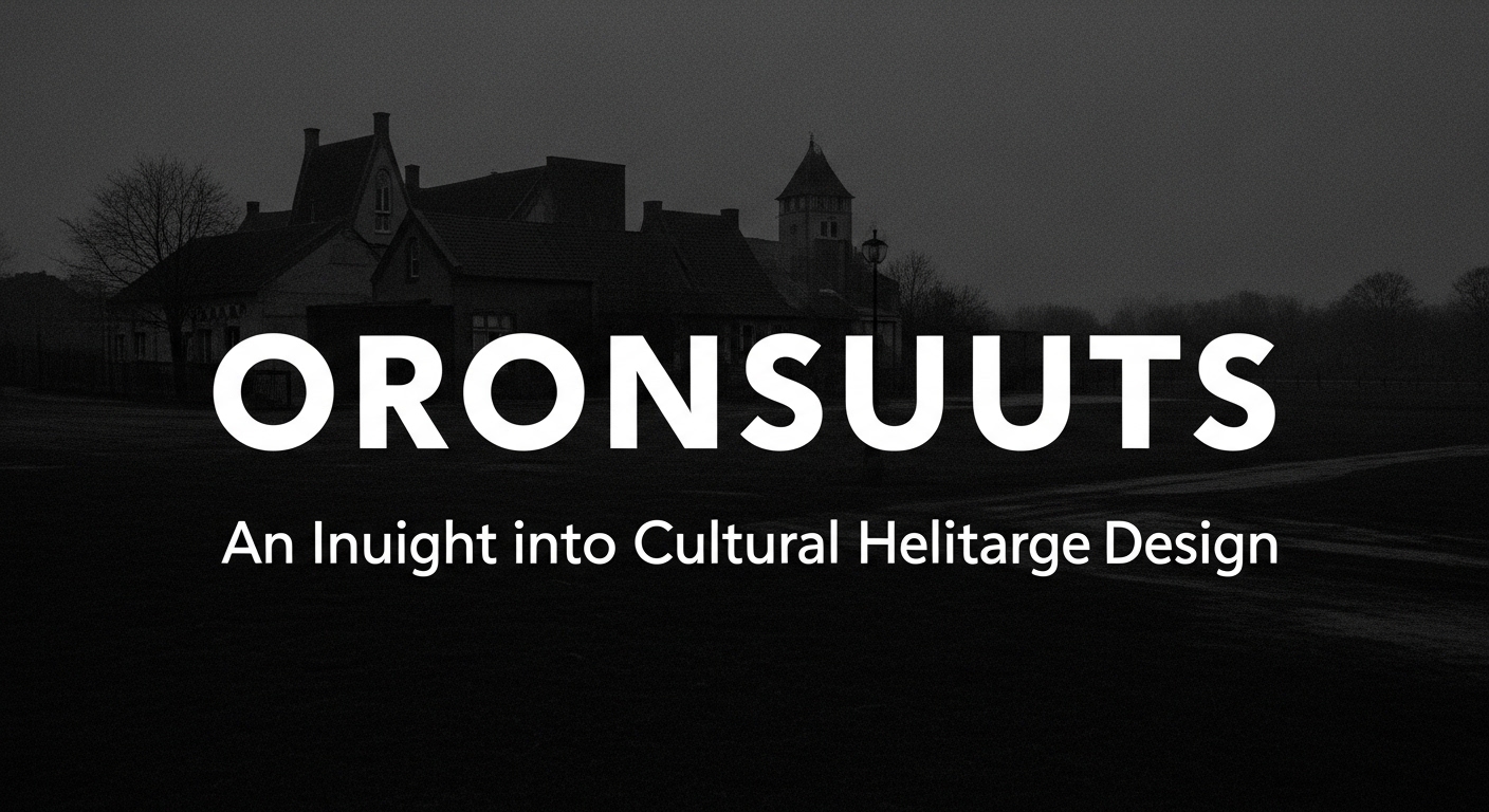 Oronsuuts: An Insight into Cultural Heritage and Design